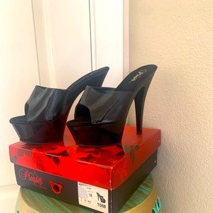 Pleaser Black Platform Heel